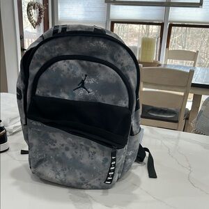 Jordan Black and Gray Men's Backpack